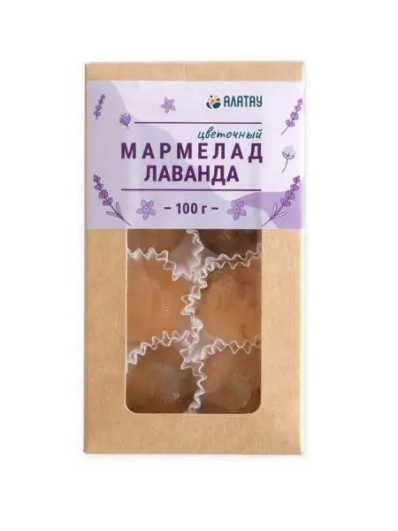 Мармелад цветочный Лаванда в крафтовой упаковке 100 г Мармелад цветочный Лаванда в крафтовой упаковке 100 г
