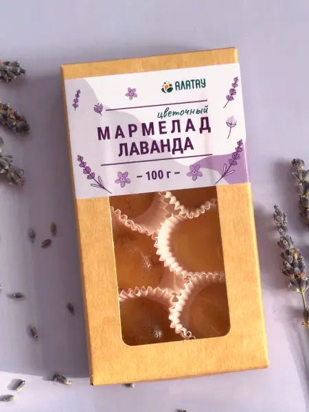 Мармелад цветочный Лаванда в крафтовой упаковке 100 г Мармелад цветочный Лаванда в крафтовой упаковке 100 г